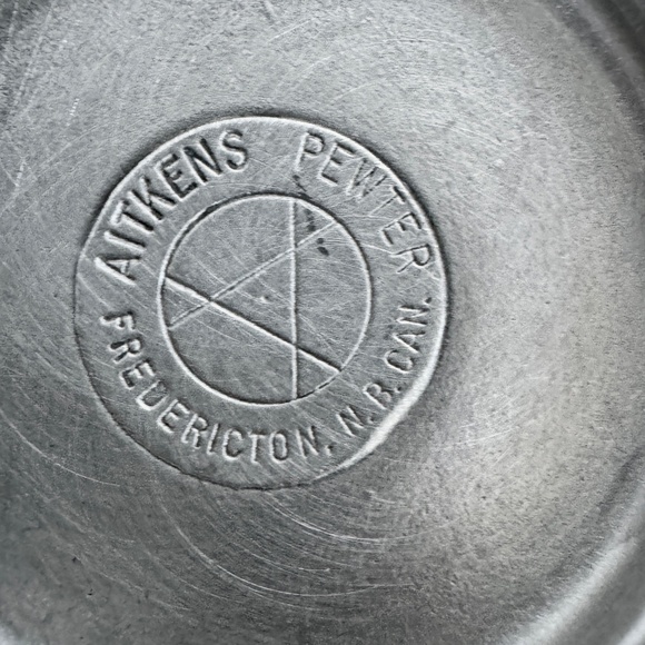 Vintage Aitkens Pewter Wine Glasses Goblets 2 Octagon Bases Matte Artisan Rustic - Picture 10 of 14